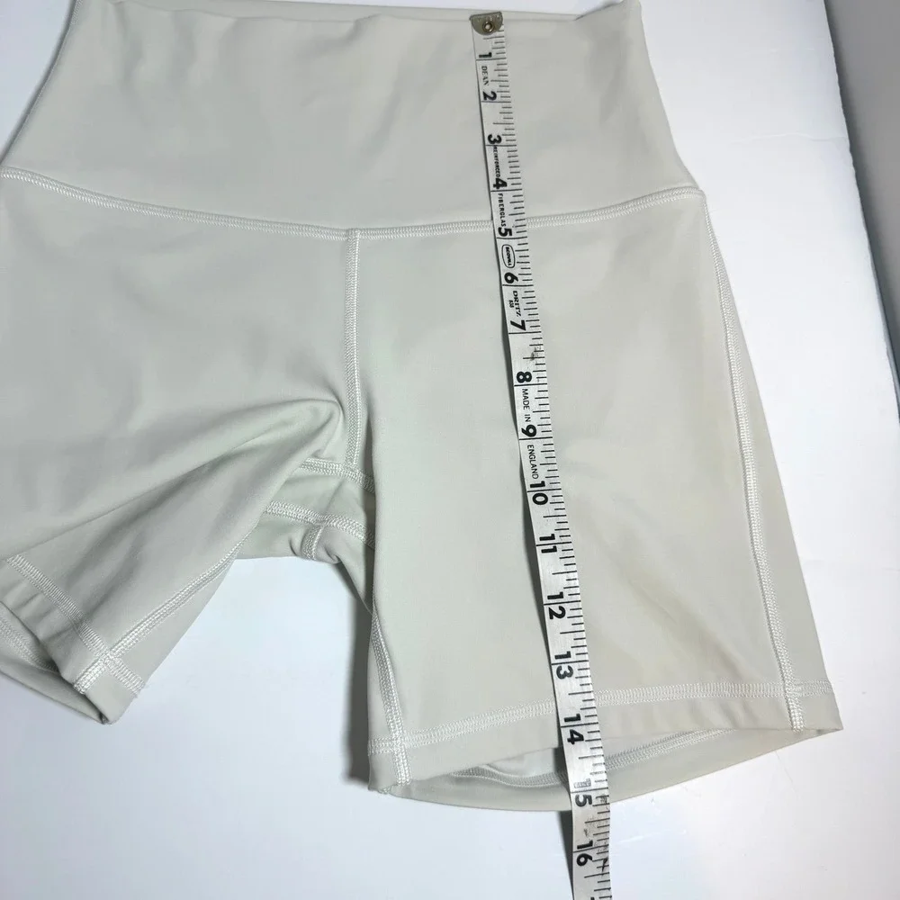 Lululemon Align One Shoulder Bra Shorts Set Ivory Nulu Yoga Athleisure 8 6